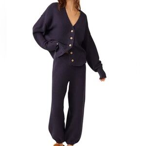 Women's Navy Cardigan Sweater